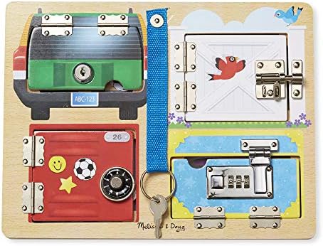Melissa & Doug Lock and Latches Board Activity Kit 1 MeaSlaSiaSssa Doug Rainbow Scratch