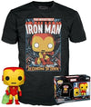 Funko Tee Marvel - Holiday Iron Man - Glow in The Dark - S - Marvel Comics - T-Shirt - Clothes with Collectable Vinyl Figure