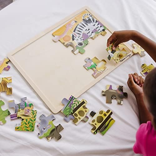 Melissa & Doug Melissa Doug 3-Puzzle Jigsaw Set - Dinosaurs Ocean and Safari