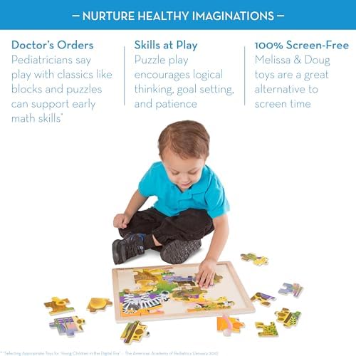 Melissa & Doug Melissa Doug 3-Puzzle Jigsaw Set - Dinosaurs Ocean and Safari