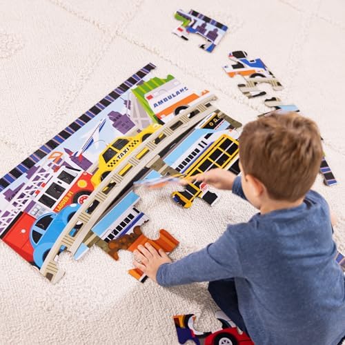 Melissa & Doug Melissa Doug Traffic Jam Jumbo Jigsaw Floor Puzzle