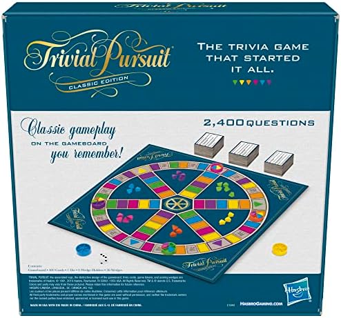 Hasbro Trivial Pursuit Classic Edition Board Game