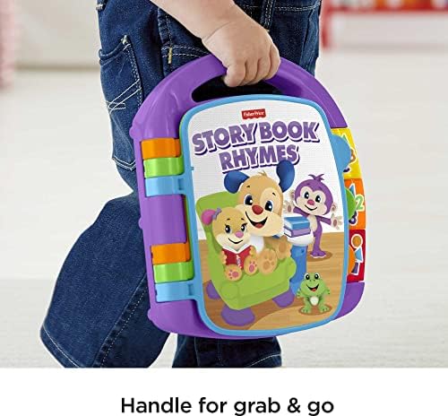 Fisher-Price Baby Learning Toy Laugh Learn Storybook Rhymes Musical Book with Lights