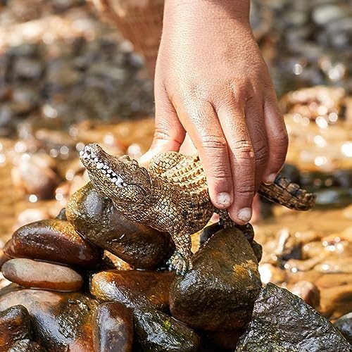 Schleich Wild Life Realistic Alligator Figurine with Movable Jaw - Detailed Alligator Toy