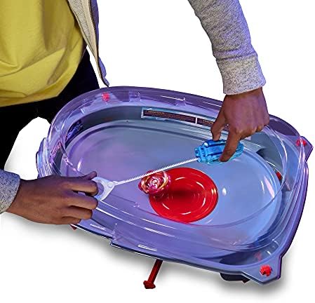 Beyblade Burst Surge Speedstorm Motor Strike Battle Set with Motorized Stadium 2 Top and