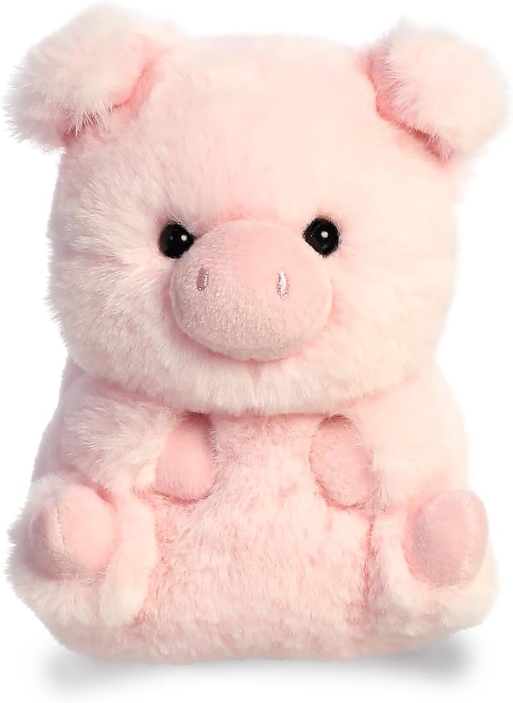 Aurora Round Rolly PetTM Prankster PigTM Stuffed Animal - Adorable Companions - On-The-Go