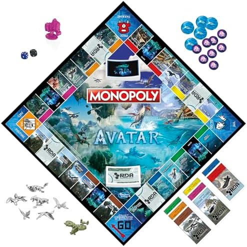 Hasbro Monopoly Avatar Edition Board Game for Ages 8 and Up Family for 2 to 6 Players