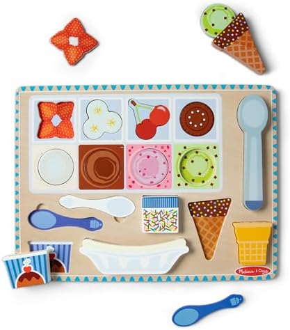 Melissa & Doug Melissa Doug Ice Cream Wooden Magnetic Puzzle