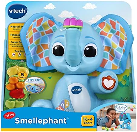 VTech Smellephant with Magical Trunk and Peek-a-Boo Flapping Ears Blue