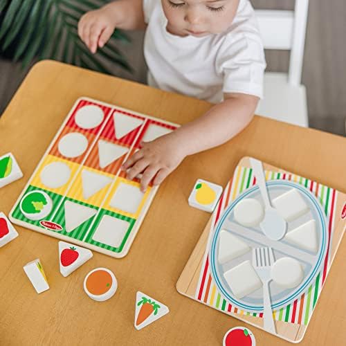 Melissa & Doug Melissa Doug Wooden Shape Sorting Grocery Cart Push Toy and Puzzle