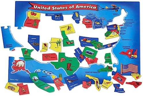 Melissa & Doug Melissa Doug U.S.A. Map 51pcs Floor Puzzle