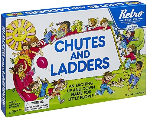 Hasbro Gaming Chutes and Ladders Game Retro Series 1978 Edition