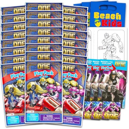 Transformers Mini Birthday Party Favors Set for - 24 Transformers One Mini Play Packs