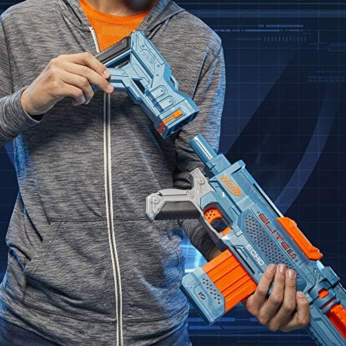 Nerf Elite 2.0 Echo CS-10 Blaster - 24 Official Darts 10-Dart Clip Removable Stock and