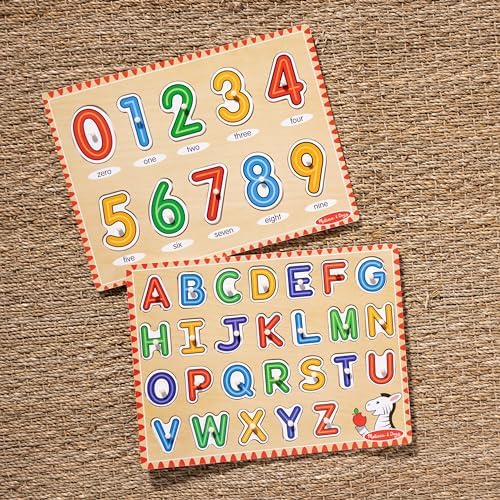 Melissa & Doug Melissa Doug Wooden Lift See Peg Puzzle