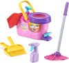 LeapFrog Clean Sweep Learning Caddy Mop and Broom Cleaning Toy Set for Ages 3-5 Pink