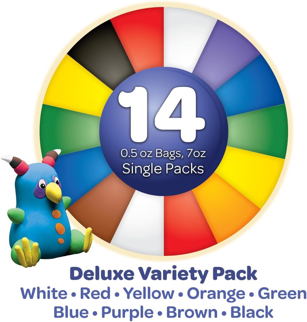 Crayola Model Magic Deluxe Variety Pack 14ct Air Dry Clay 7oz Bulk Modeling Clay