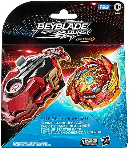 Hasbro Beyblade Burst Pro Series Super Hyperion Rope Launcher Pack with Spinning Top Toy
