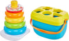 Fisher-Price Infant Toy Set Babys First Blocks 10 Shapes and Rock-a-Stack Ring Stacking