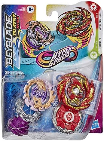 Beyblade Burst Rise Hypersphere Dual Pack Master Devolos D5 and Forneus F5-2 Right-Spin