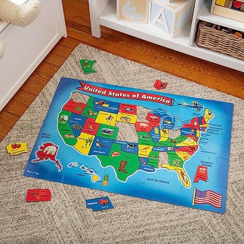 Melissa & Doug Melissa Doug U.S.A. Map 51pcs Floor Puzzle