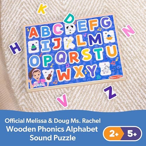 Melissa & Doug Melissa Doug Ms. Rachela Wooden Phonics Alphabet Sound Puzzle