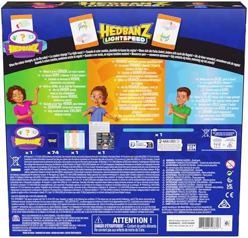 Spin Master Hedbanz Family Party Game Who Am I Lightspeed Edition 6068653