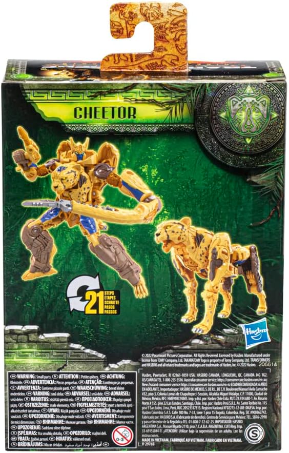 Transformers Rise of The Beasts Movie Deluxe Class Cheetor Converting Action Figure for
