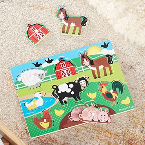 Melissa & Doug Melissa Doug Pets Wooden Peg Puzzle 8 pcs