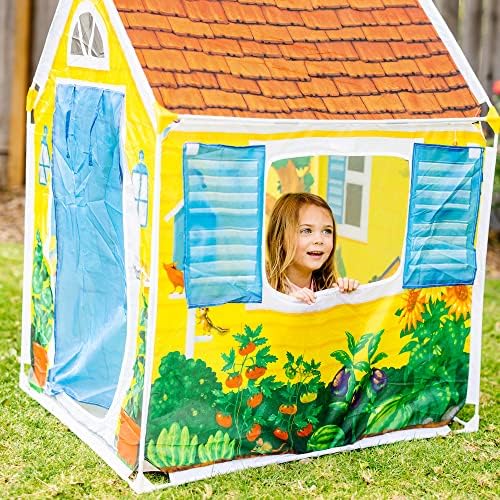 Melissa & Doug Melissa Doug Cozy Cottage Fabric Play Tent and Storage Tote Yellow