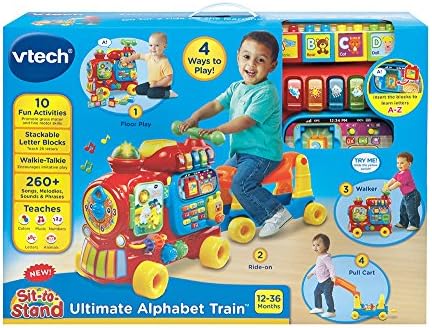 VTech Sit-to-Stand Ultimate Alphabet Train Frustration Free Packaging Pink