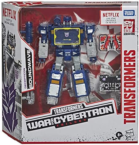 Transformers Netflix War for Cybertron Trilogy Voyager Class Soundwave Battle 3-Pack with