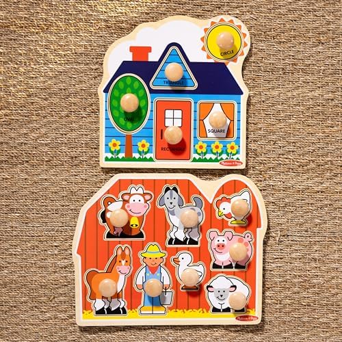 Melissa & Doug Melissa Doug Wooden Jumbo Knob Puzzle