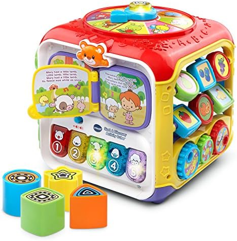 VTech Sort and Discover Activity Cube Frustration Free Packaging Pink