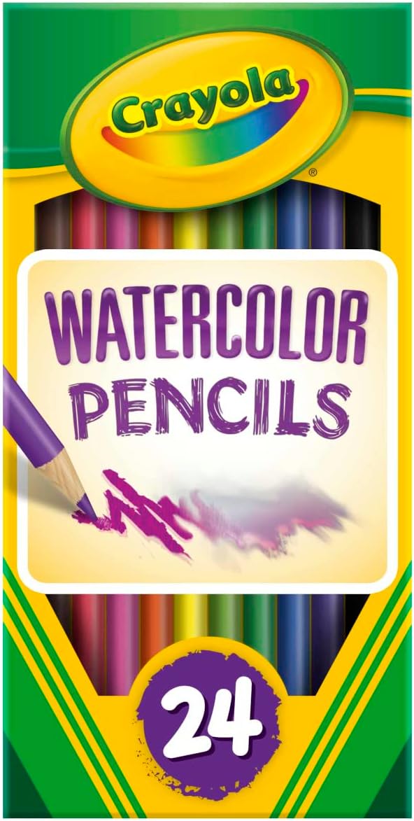 Crayola Watercolor Colored Pencils (24ct) A" Watercolor Paint Alternative – 24