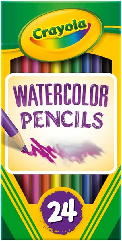Crayola Watercolor Colored Pencils (24ct) A" Watercolor Paint Alternative – 24