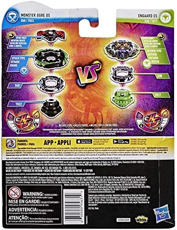 Beyblade Burst Rise Hypersphere Dual Pack Monster Ogre O5 and Engaard E5-2 Right-Spin
