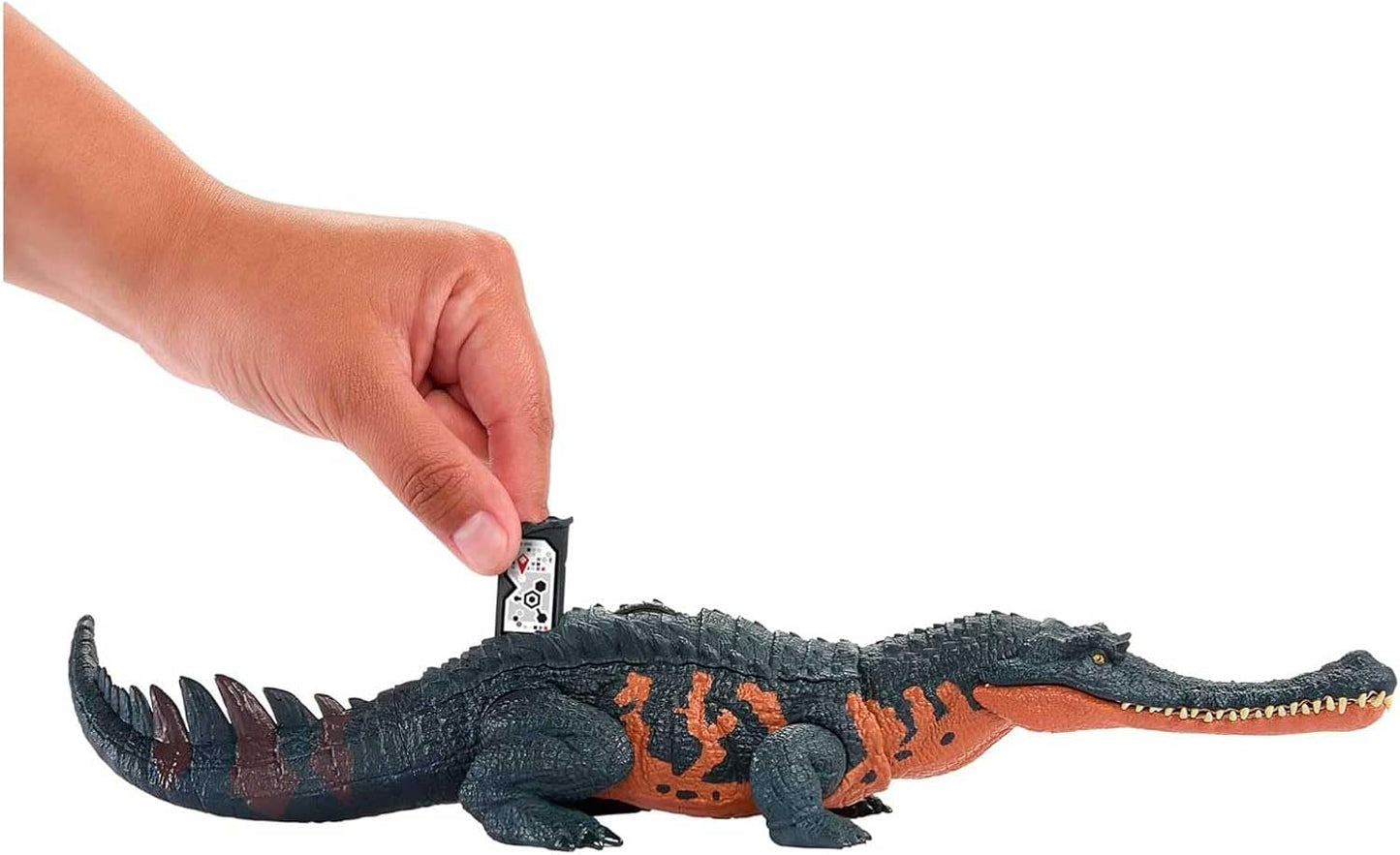 Mattel Jurassic World Wild Roar Dinosaur Toy with Sound Attack Move Gryposuchus Posable
