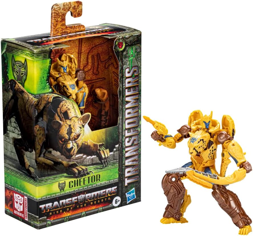 Transformers Rise of The Beasts Movie Deluxe Class Cheetor Converting Action Figure for