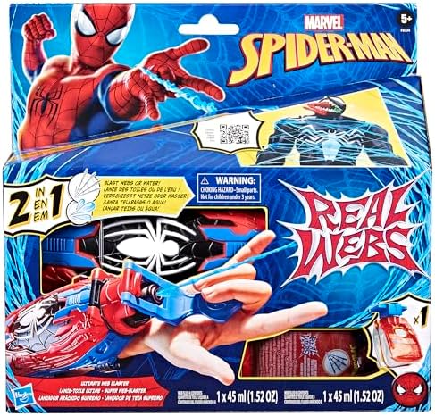 Marvel Spider-Man Super Web Slinger 2-In-1 Shoots Webs or Water Web Shooter Toy Role-Play