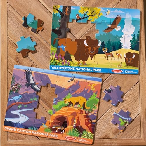 Melissa & Doug Melissa Doug National Parks Yellowstone Grand Canyon 24pc Jigsaw Puzzle