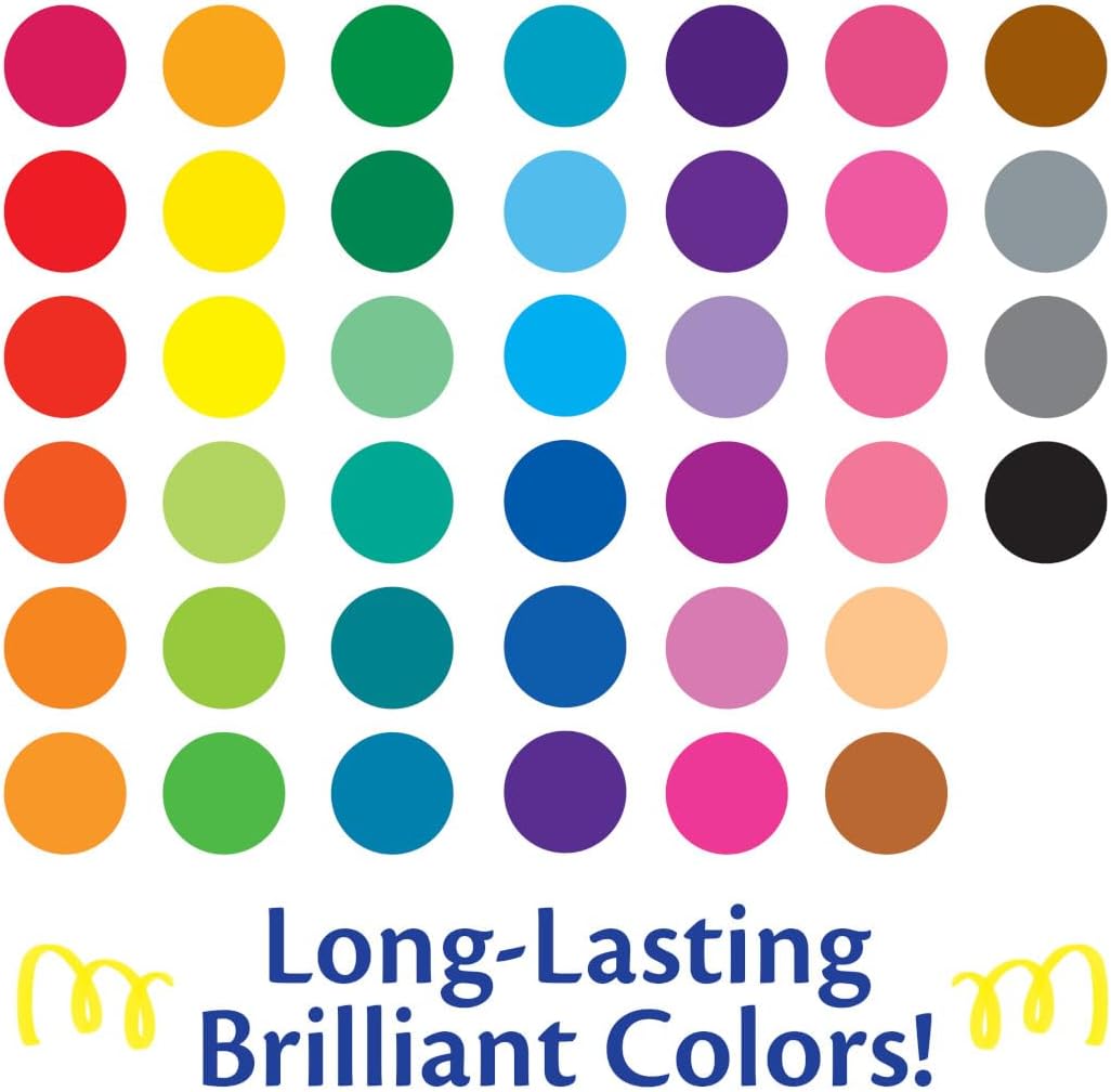Crayola Ultra Clean Fine Line Washable Markers 40ct Colored Markers for Fine Tip Coloring