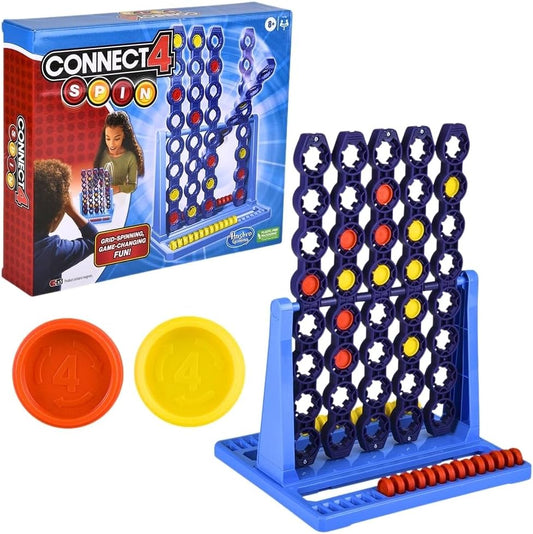 Hasbro Gaming Connect 4 Spin Game Features Spinning Connect 4 Grid 2 Player Board for