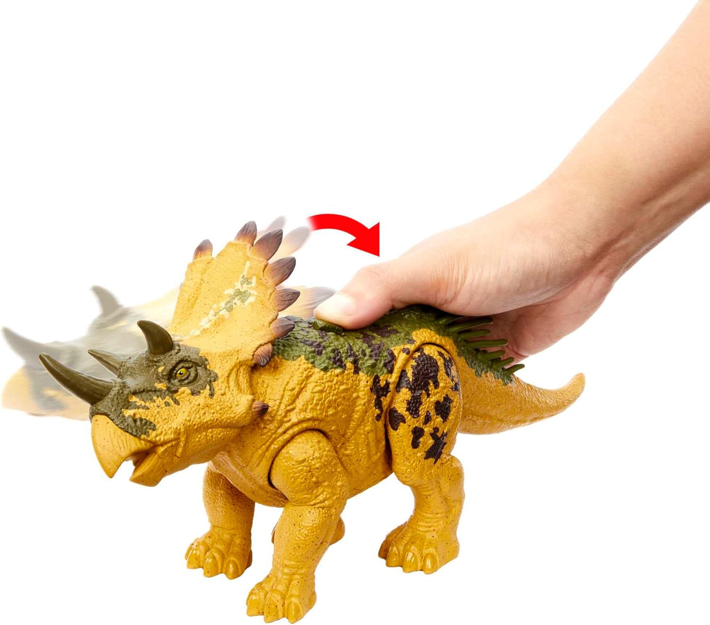 Mattel Jurassic World Wild Roar Dinosaur Toy with Sound Attack Move Regaliceratops