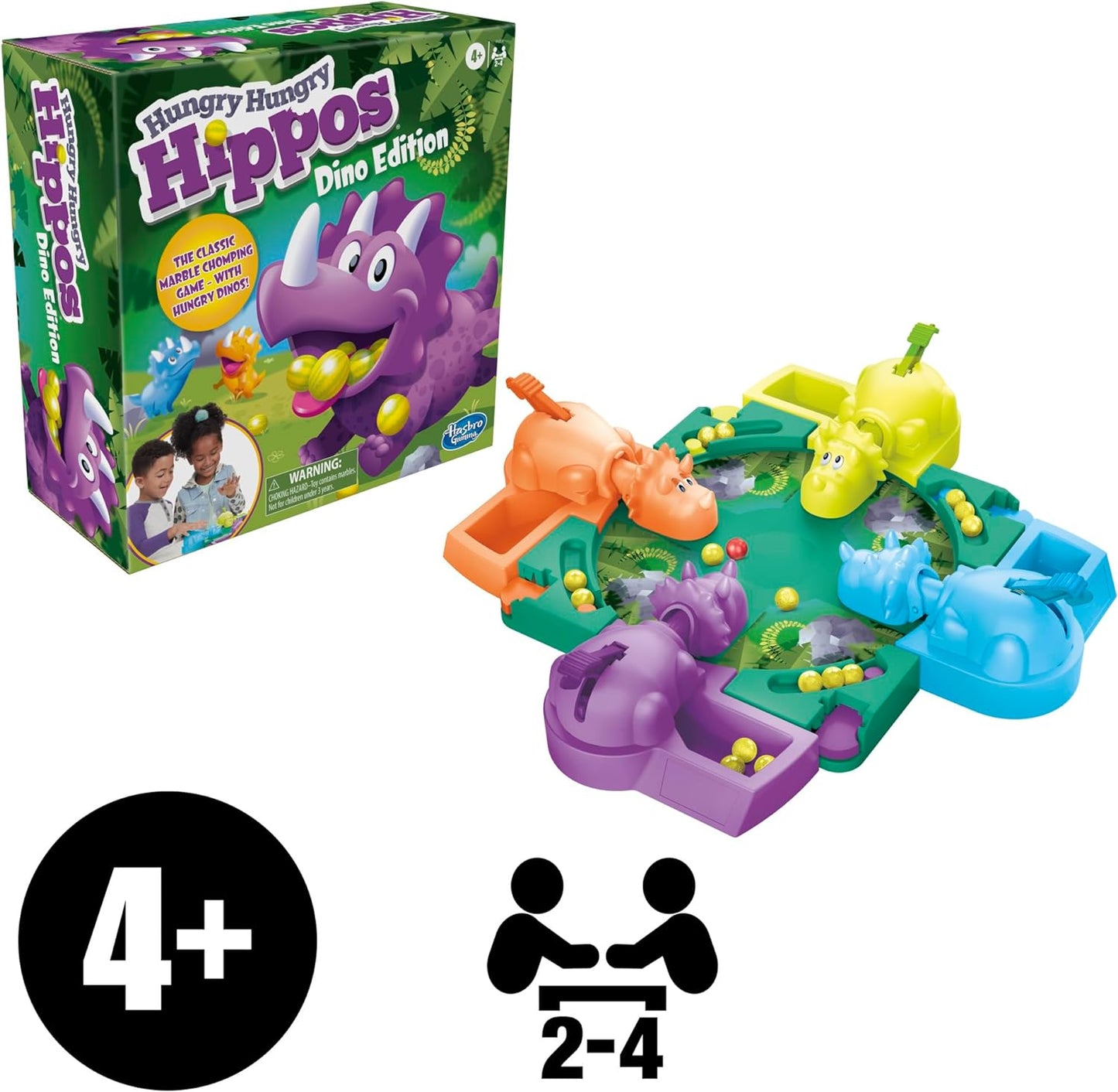 Hasbro Gaming Hungry Hungry Hippos Dino Edition Board Game