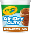 Crayola Air Dry Clay for 5lbs Reusable Bucket of Terra Cotta Clay for Sculpting Bulk Arts