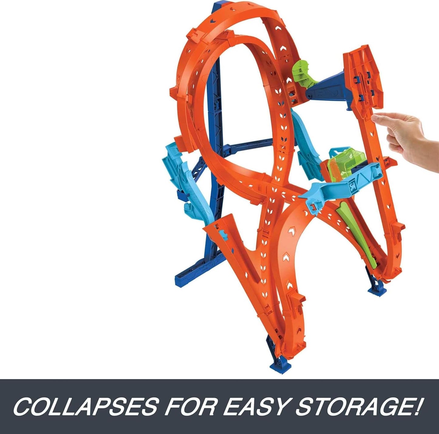 Hot Wheels Toy Car Track Set with Figure-8 Jump 164 Scale Vehicle