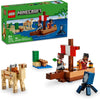 LEGO Minecraft The Pirate Ship Voyage Boat Toy Playset for with Squid Camel and Pirate Figures Pirate Toy Building Set