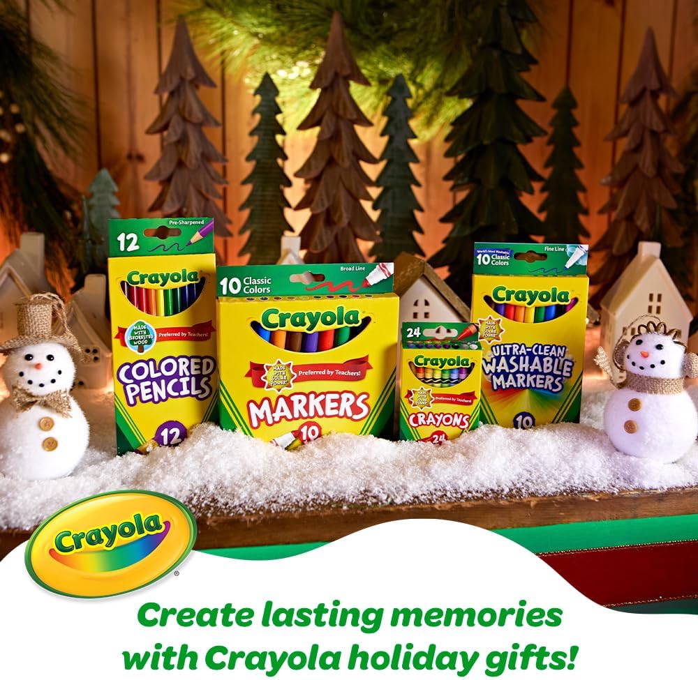 Crayola Ultra Clean Fine Line Washable Markers 40ct Colored Markers for Fine Tip Coloring