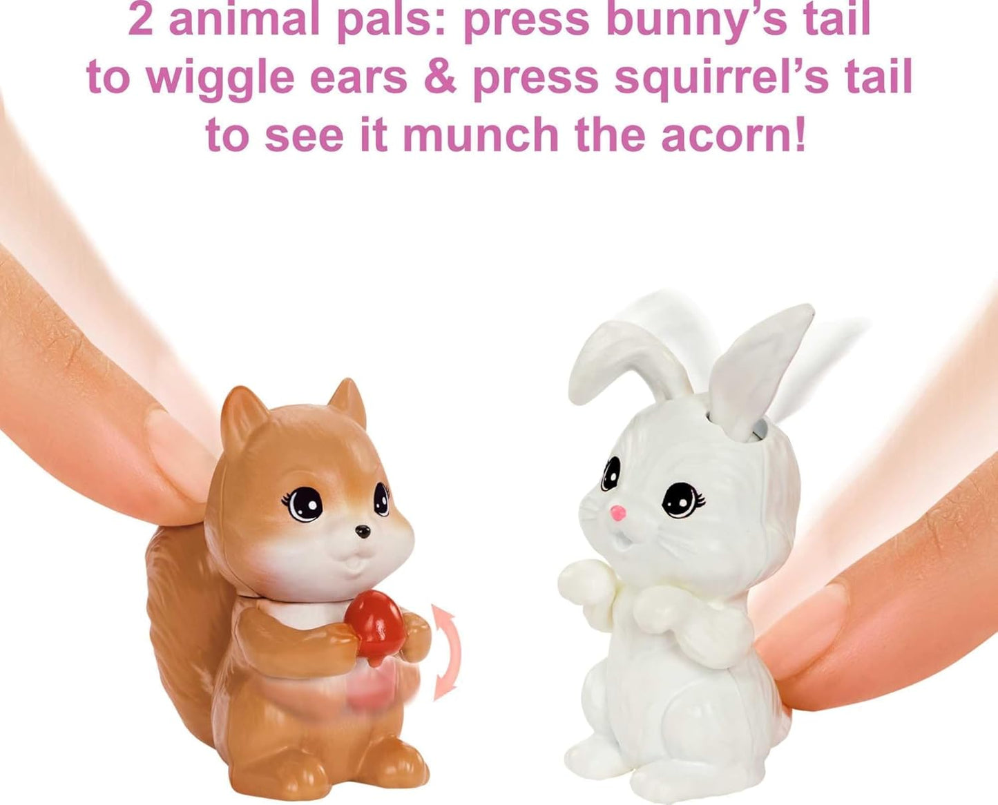 Barbie Dolls & 20 Accessories It Takes Two Camping Tent Playset with Brooklyn & Malibu Dolls & 2 Moving Animals – 20